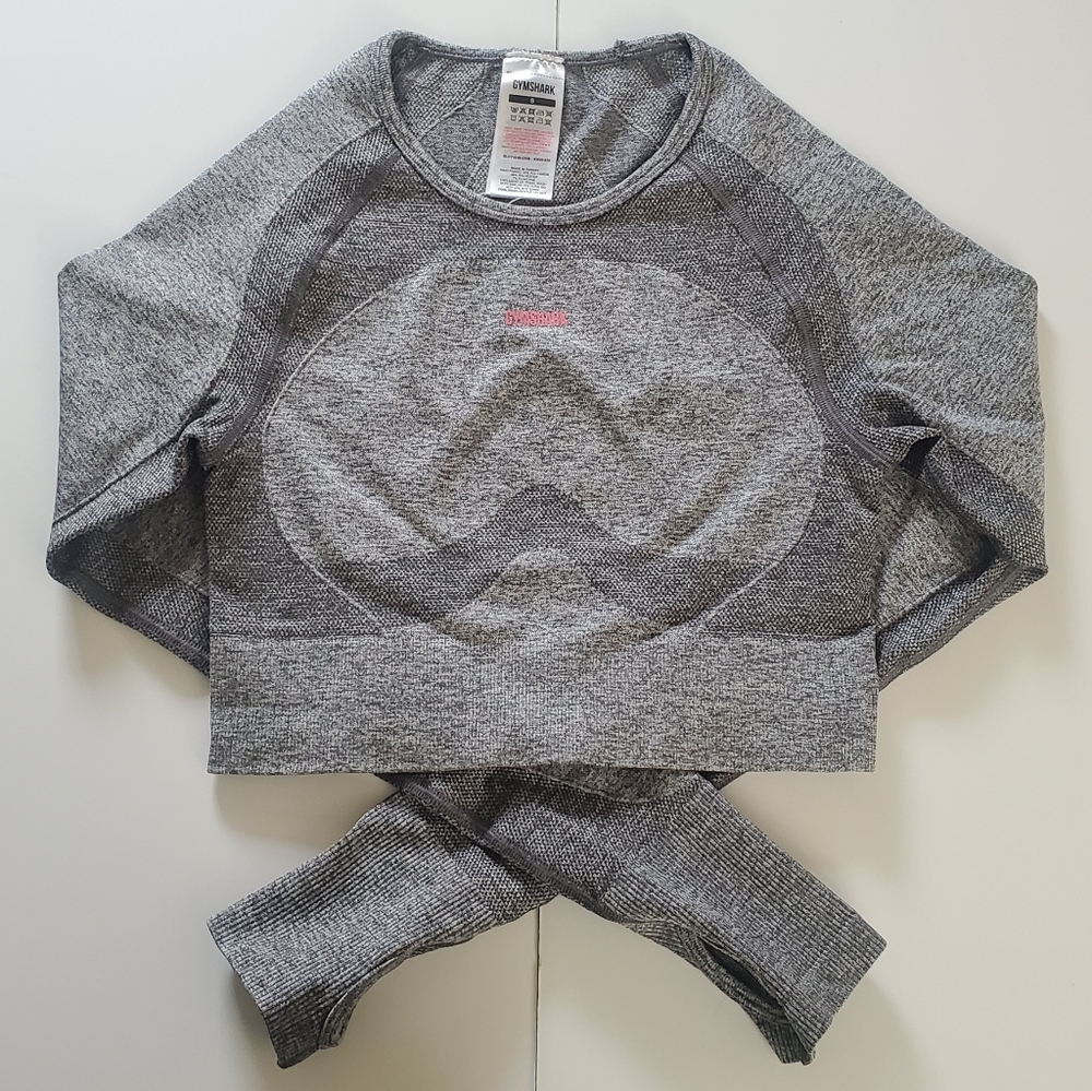 Gymshark Gray Flex Long Sleeve Crop Size S